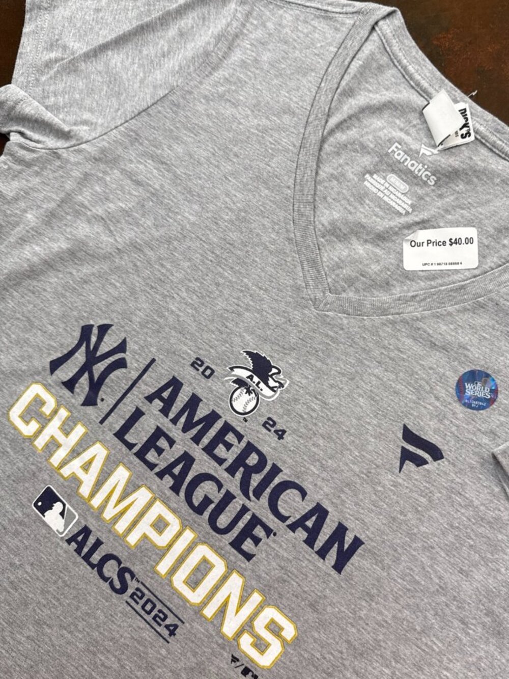 MLB Team Apparel 2024 ALCS Champions New York Yankees Women's t-shirt sportswear